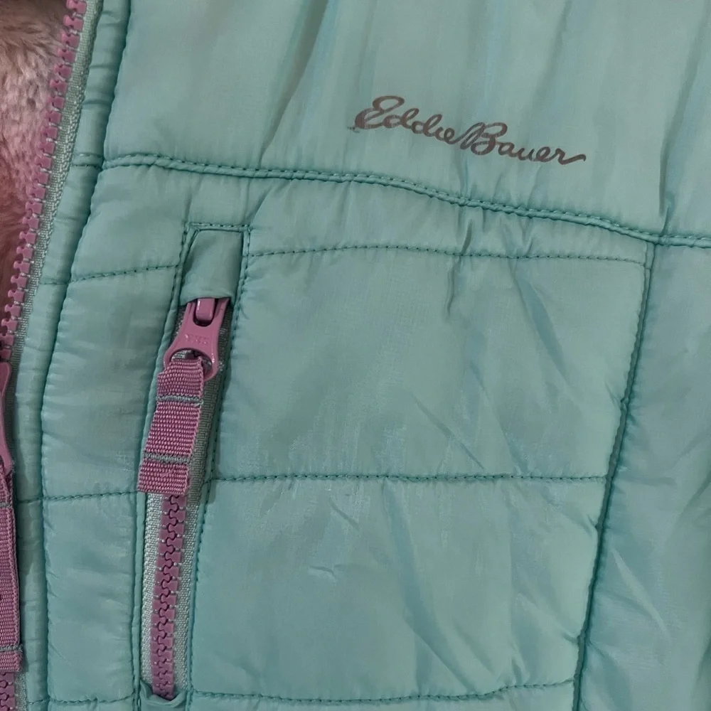 Eddie Bauer girls reversible winter jacket with hood large (14/16)